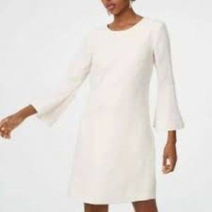 Club Monaco Ivory White Belle Sleeve Larchye Dress